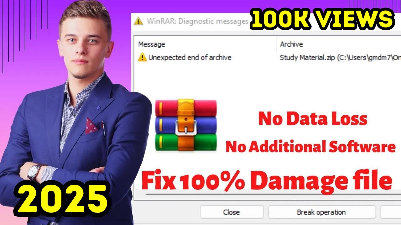How to fix Damage or Corrupted RAR / ZIP file | Unexpected end of archive Error