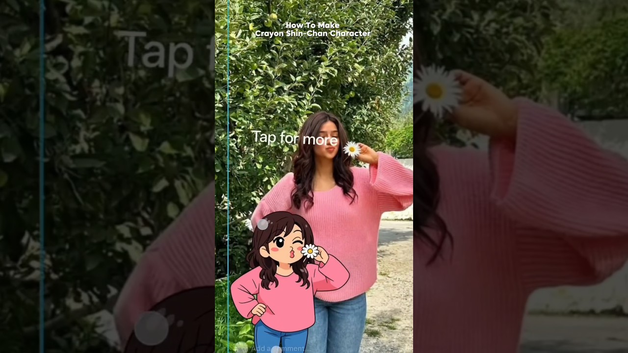 Crayon Shinchan Character Ai Photo Editing | Normal Photo to Shinchan Style Photo Prompts