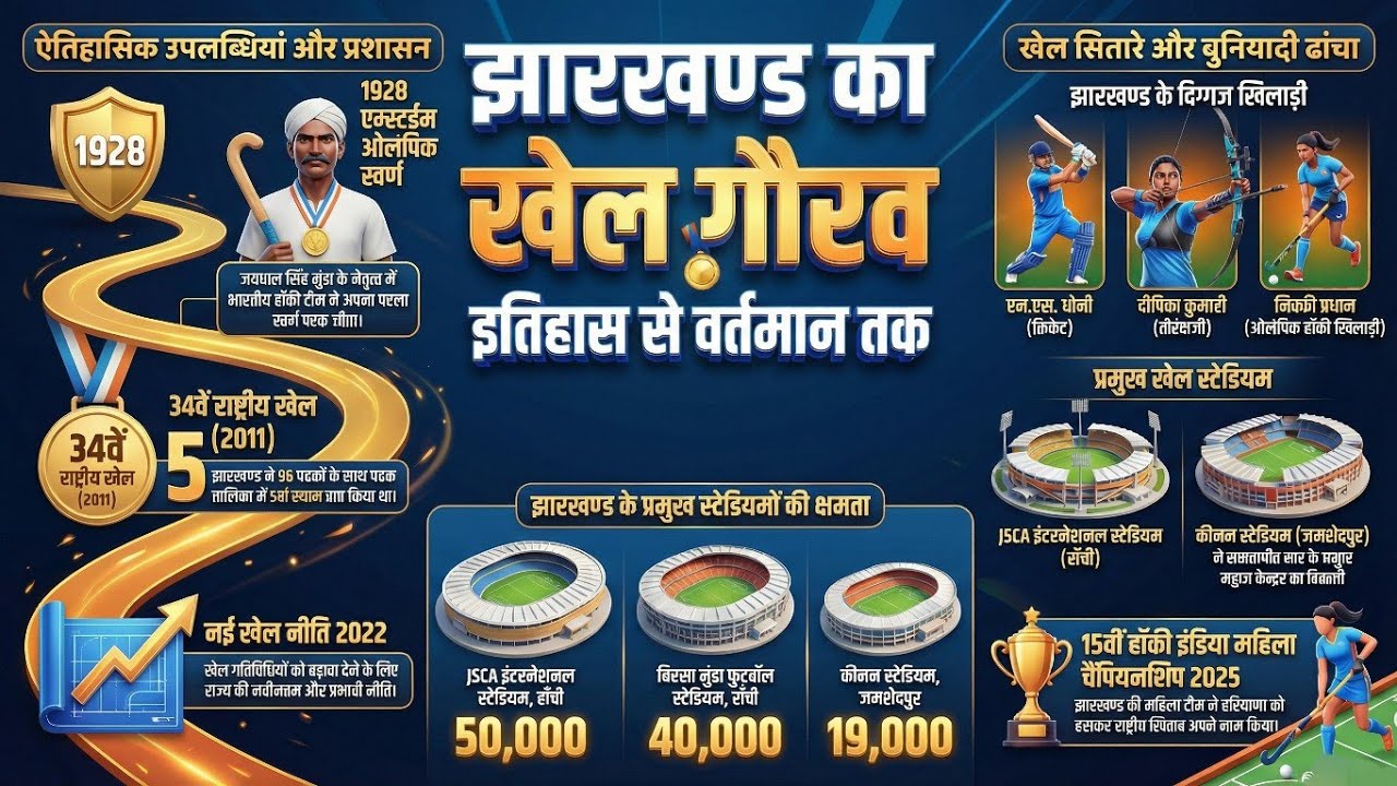 झारखंड के प्रमुख खेल और खिलाड़ी || Ke Khel Aur Khiladi | Jharkhand Sports GK | JPSC JSSC