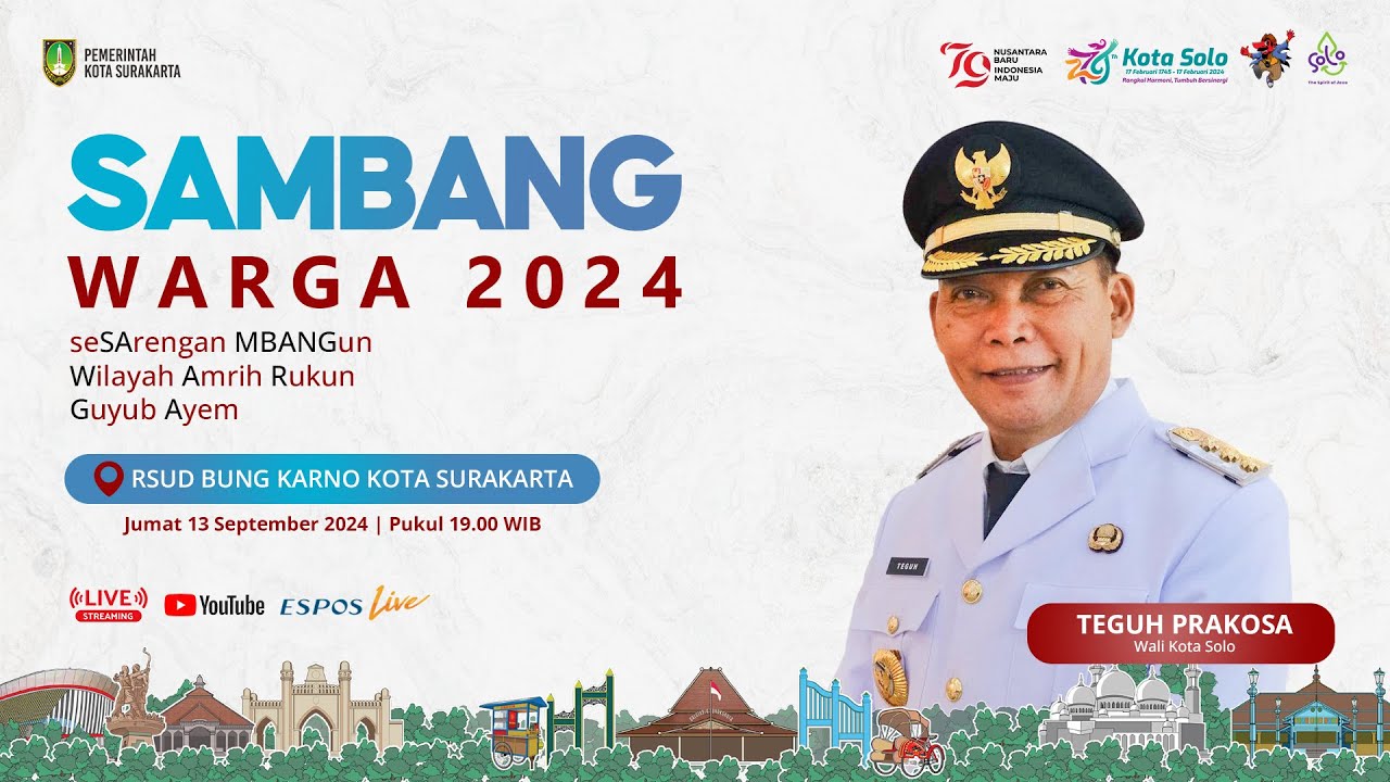 🔴 Sambang Warga Wali Kota Solo Teguh Prakosa | Disiarkan Langsung dari RSUD Bung Karno Surakarta