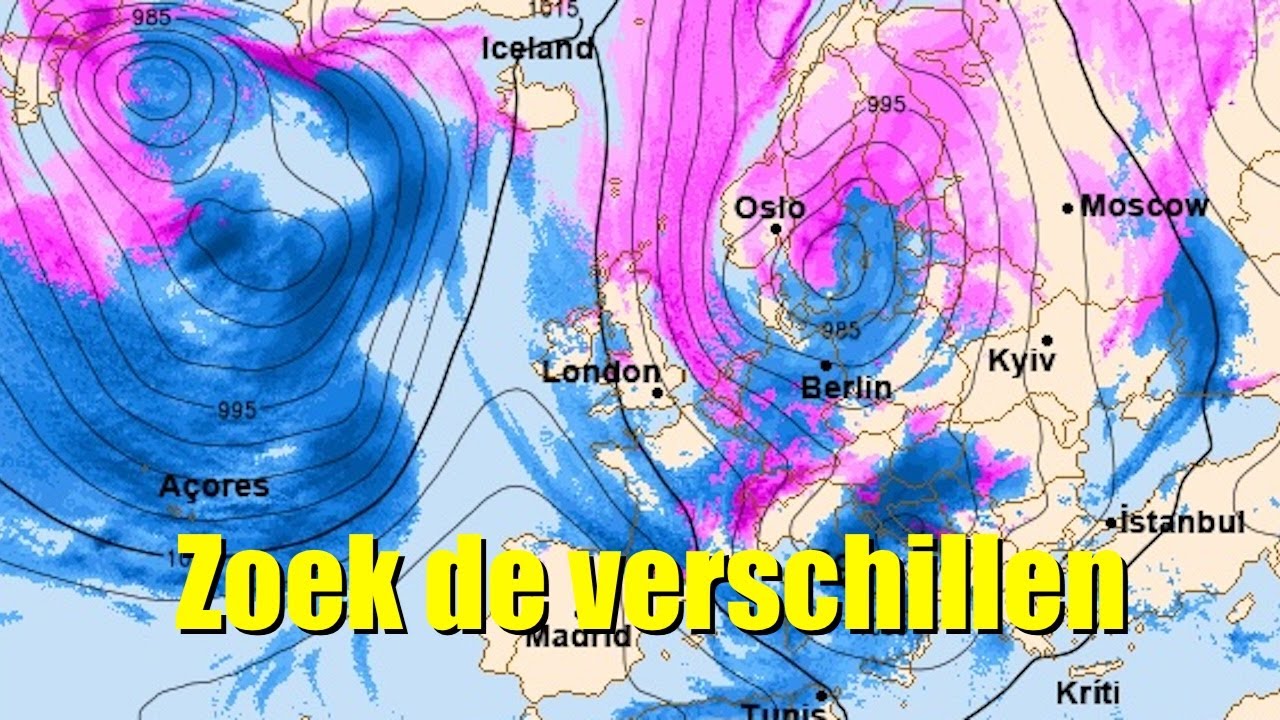 'n Nieuw opmerkelijk (winters) verschil in weermodel