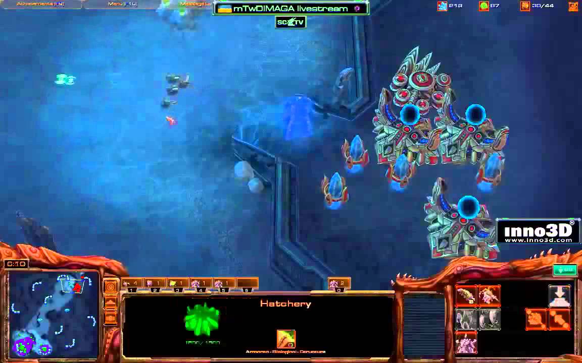 SC2 GamePlay VOD DIMAGA FP Stream #5 Game 2 Zerg vs Protoss StarCraft 2 FPVOD ZvZ RUS