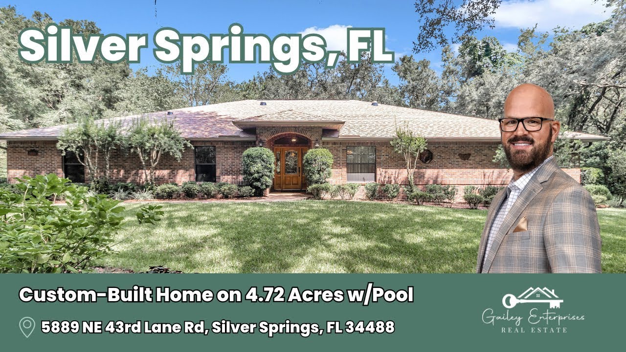5889 NE 43rd Lane Rd, Silver Springs, FL 34488 | Custom-Built Home | Gailey Enterprises Real Estate