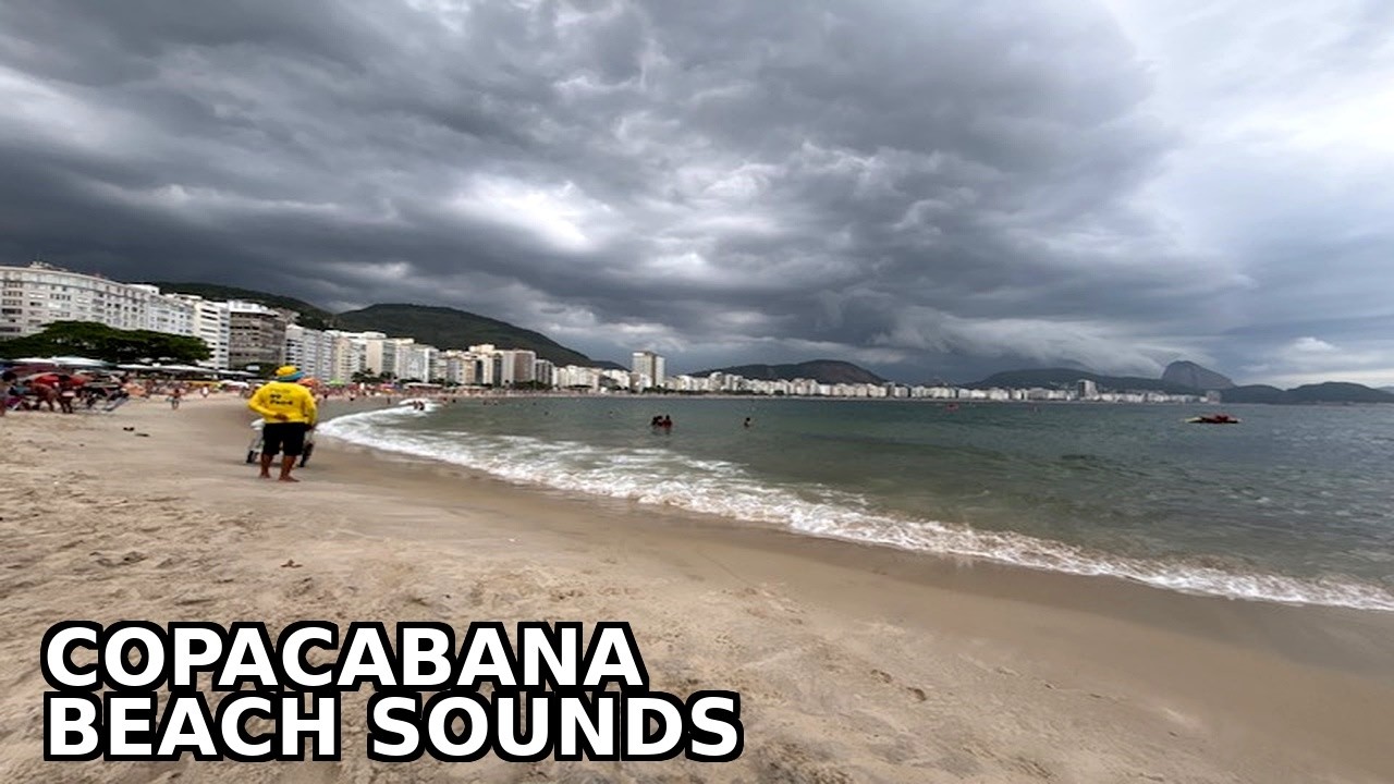 Copacabana Beach Waves – Rio de Janeiro | Relaxing Ocean Sounds (3D AUDIO)