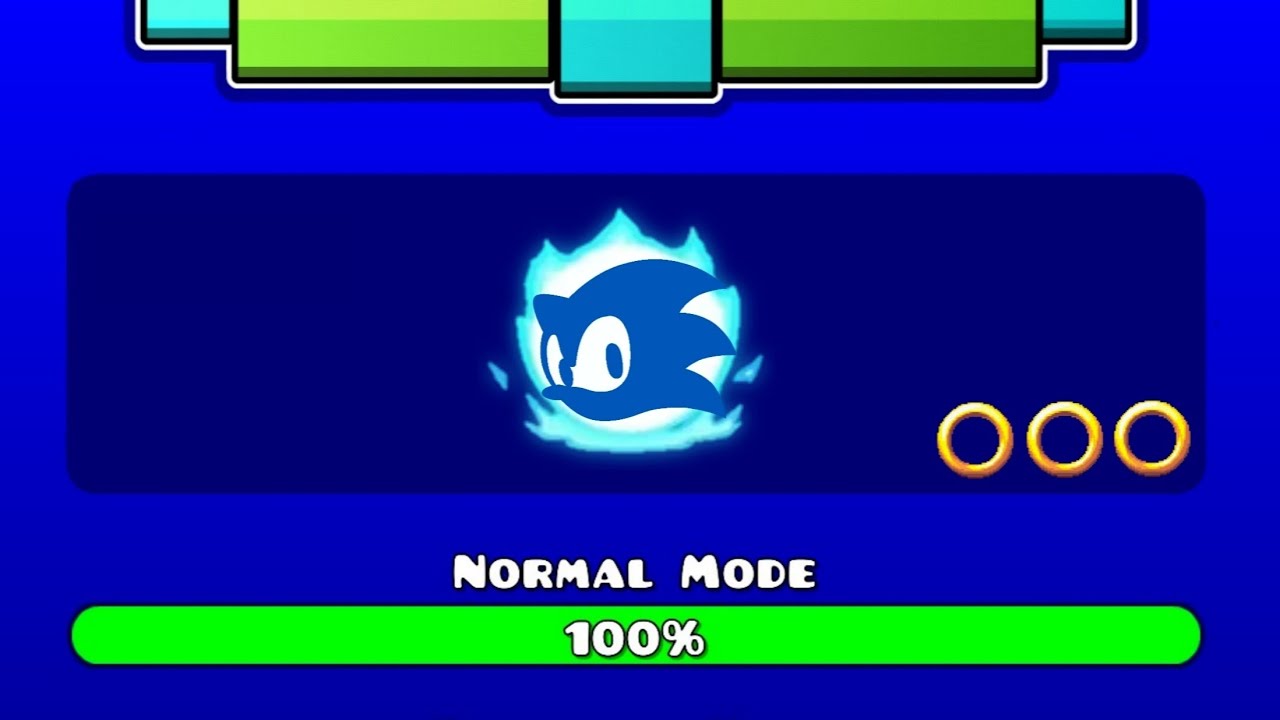 GEOMETRY DASH SONIC (All Levels 1~21 / All Coins)