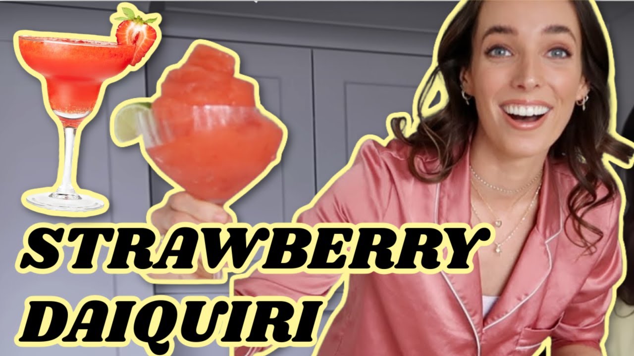 FROZEN STRAWBERRY DAIQUIRI SUMMER COCKTAIL // Irish Girl makes Cocktails at home | Ciara O Doherty