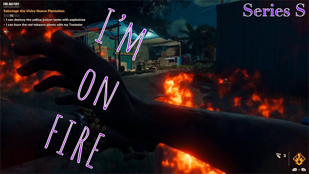 Far Cry 6: BURNING down the tobacco FARM with a FLAMETHROWER *Xbox Series S 1080p*