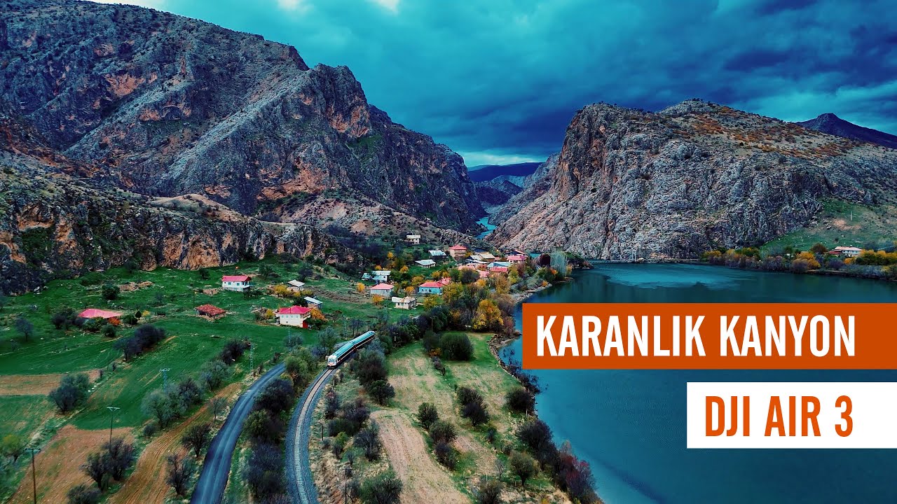 Karanlık Kanyon Banliyö Treni Bağıştaş Erzincan - DJI AIR 3 Drone Çekim