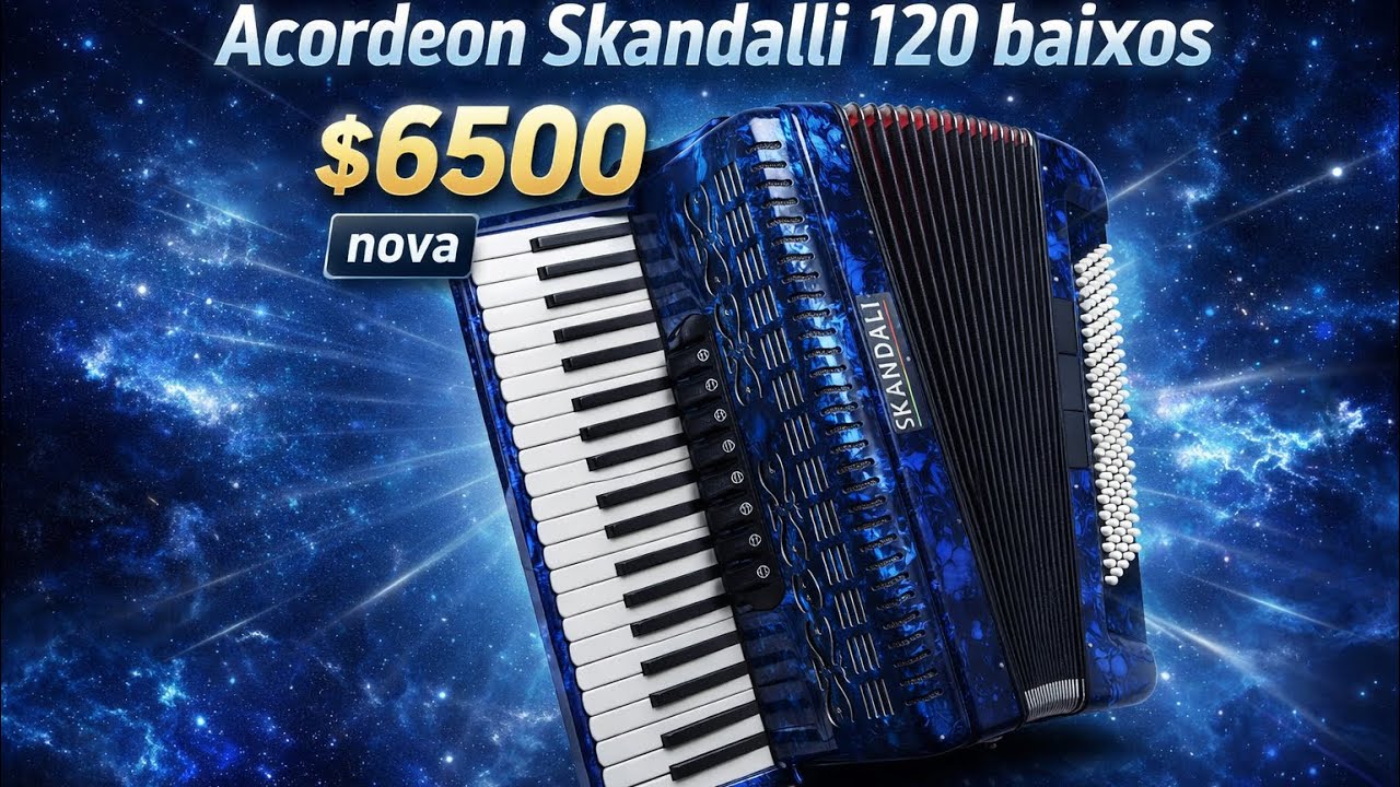 Skandalli 120 Baixos NOVA 3/5 – $6500 🔥 Oportunidade!