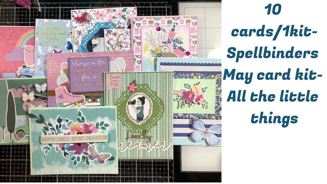 10 cards/1kit- Spellbinders card kit of the month- All the little things