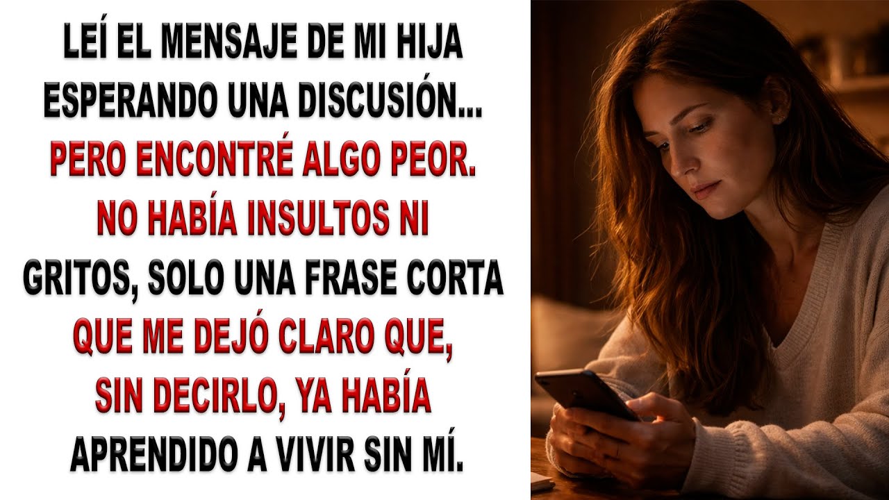 MI HIJA ME ESCRIBIÓ UN MENSAJE… Y EN ESE MOMENTO DEJÉ DE EXISTIR