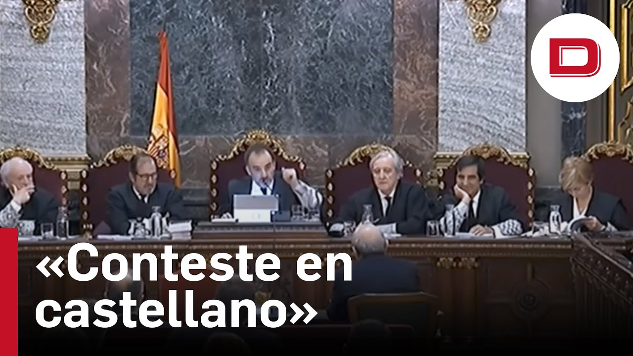 &laquo;Conteste en castellano o asuma las consecuencias&raquo;, el juez Marchena durante el juicio del 'proc&eacute;s'