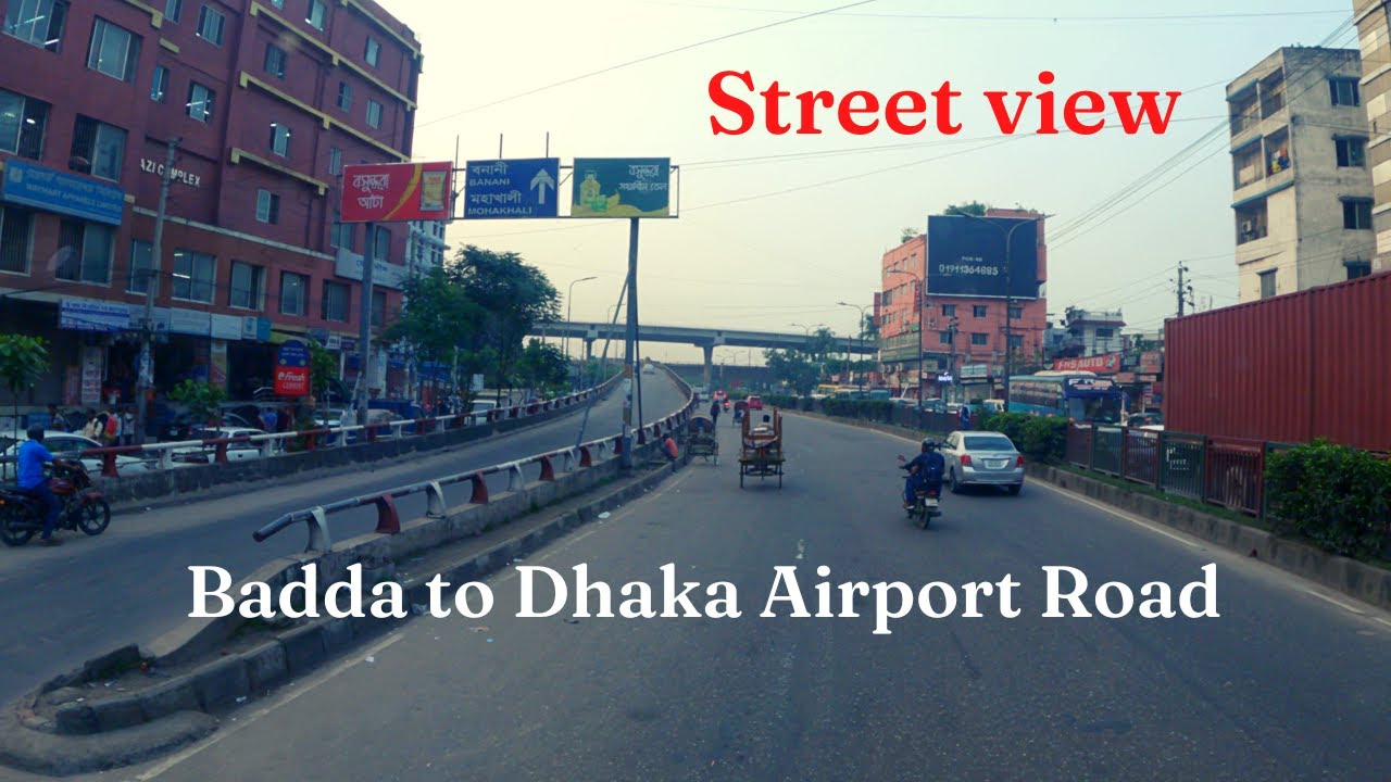 Bus Ride From Dhaka Badda to Dhaka Airport Road | Bus Route   Royal Coach 11 7107