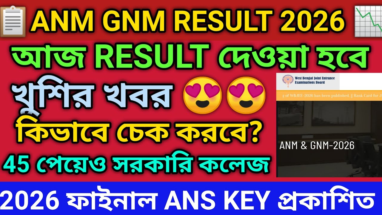 ANM GNM 2026 RESULT PUBLISHED |ANM GNM 2026 RESULT DATE 2026