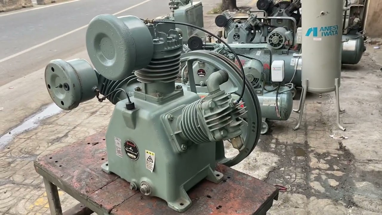 0909038178 Đầu máy nén khí Nhật Hitachi 20 ngựa áp cao 15kgf dùng vá vỏ lưu động