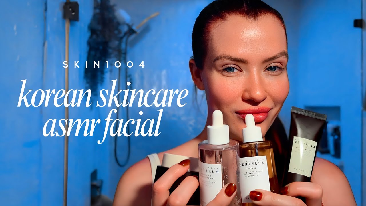 Trying Korean Skincare - ASMR Personal Attention Facial & Product Review 🫧