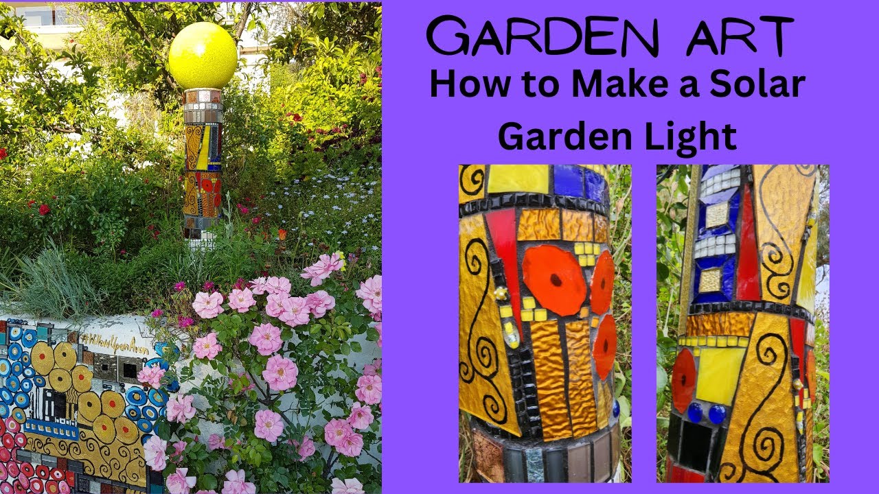 Mosaic Garden Art -  How to Mosaic a Solar Garden Light