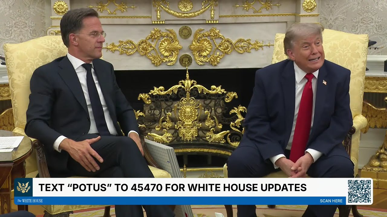 President Trump Participates in a Meeting with the Secretary General of NATO