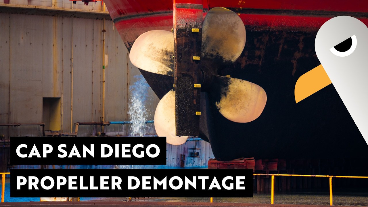 Schiffs-Propeller Ausbau 🚢 Wie geht das? LIVE 🔴 Cap San Diego in der Werft
