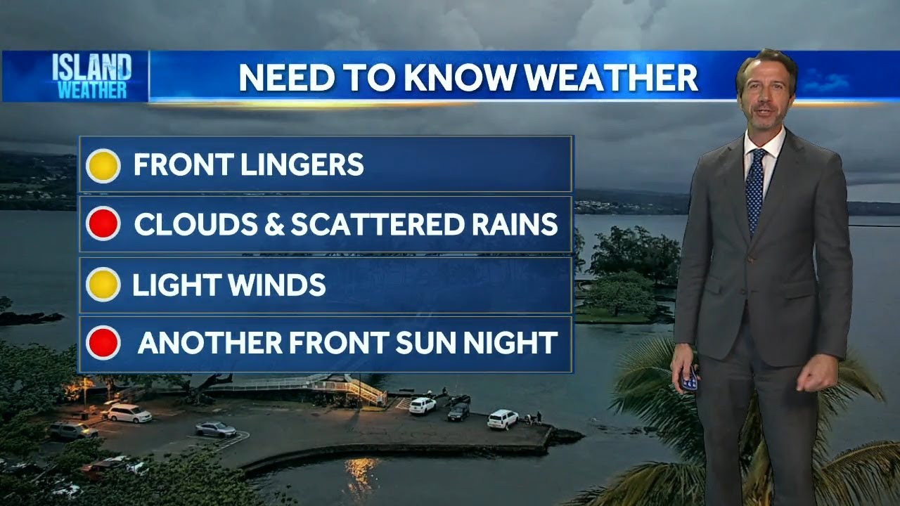 Thursday Weather Forecast | Cold front brings clouds and periods of rain