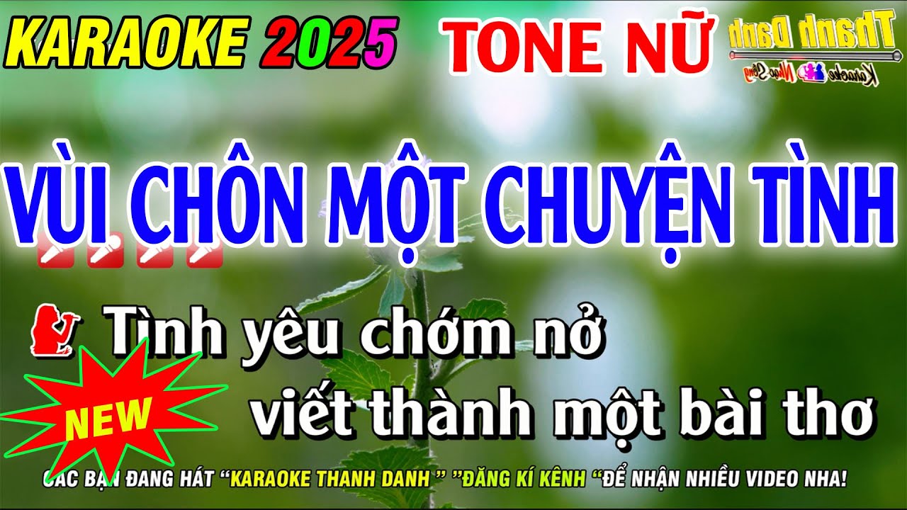 Karaoke Vùi Chôn Một Chuyện Tình Tone Nữ | Nhạc Sống Phối Chuẩn  2025 | Karaoke Thanh Danh