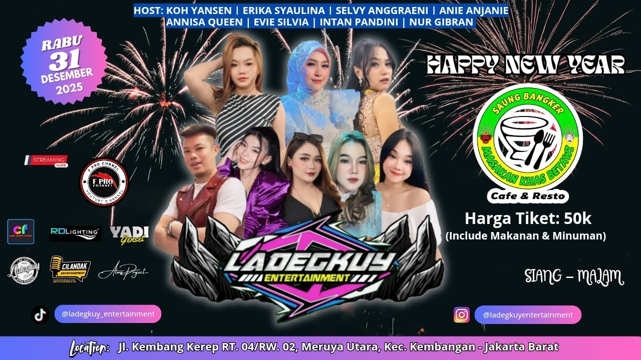 LIVE LADEGKUY ENTERTAINMENT | SAUNG BANGKER (MALAM) - RABU 31 DESEMBER 2025 | KEMBANG KEREP