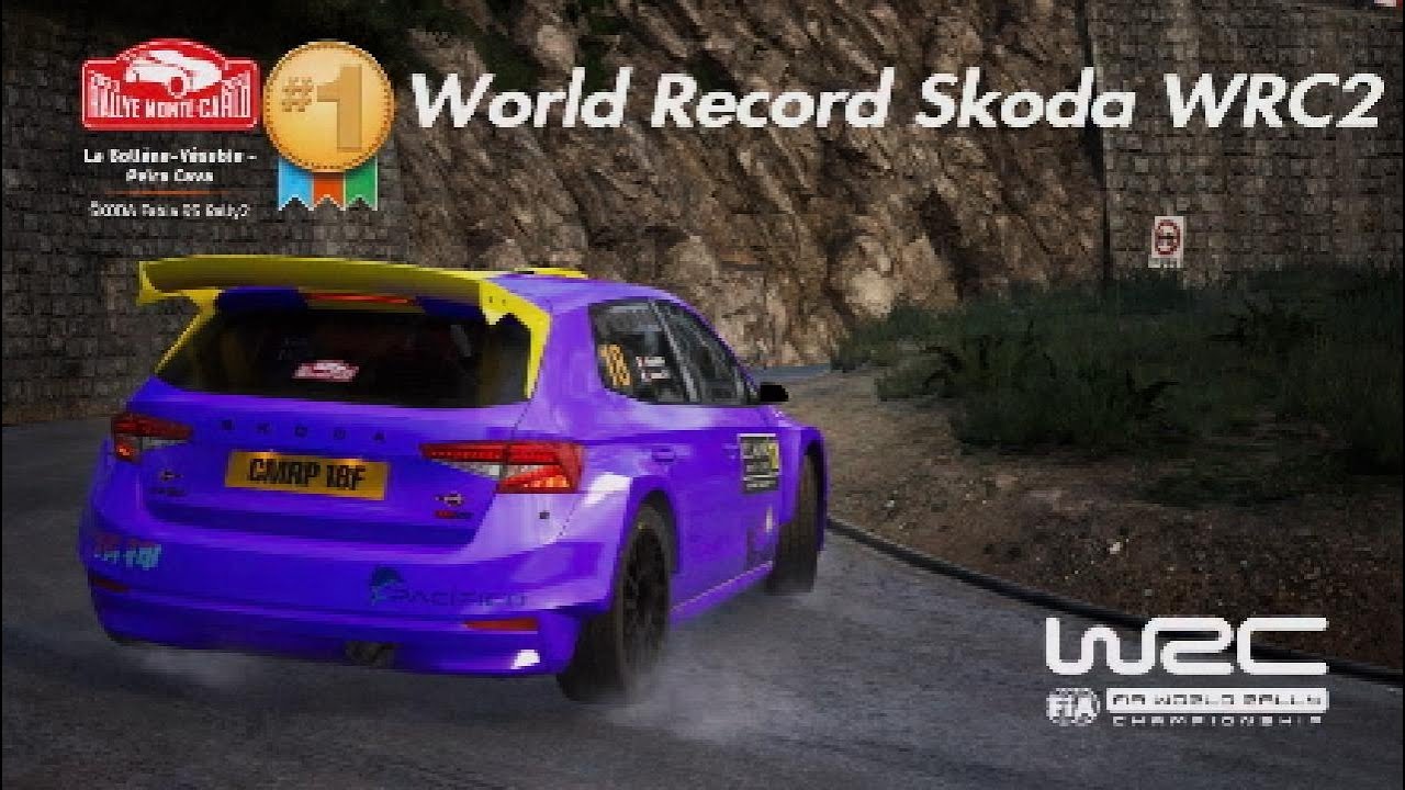 WORLD RECORD🏆+Réglages Skoda WRC2 Monte-Carlo🇮🇩La Bollène Vésubie Peïra Cava EA WRC