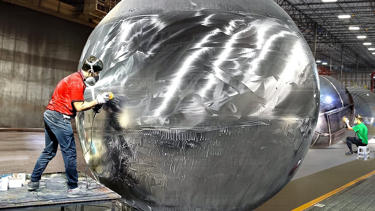 How They Produce Perfect Metallic Sphere Inside Massive Chinese Factory - Production Line