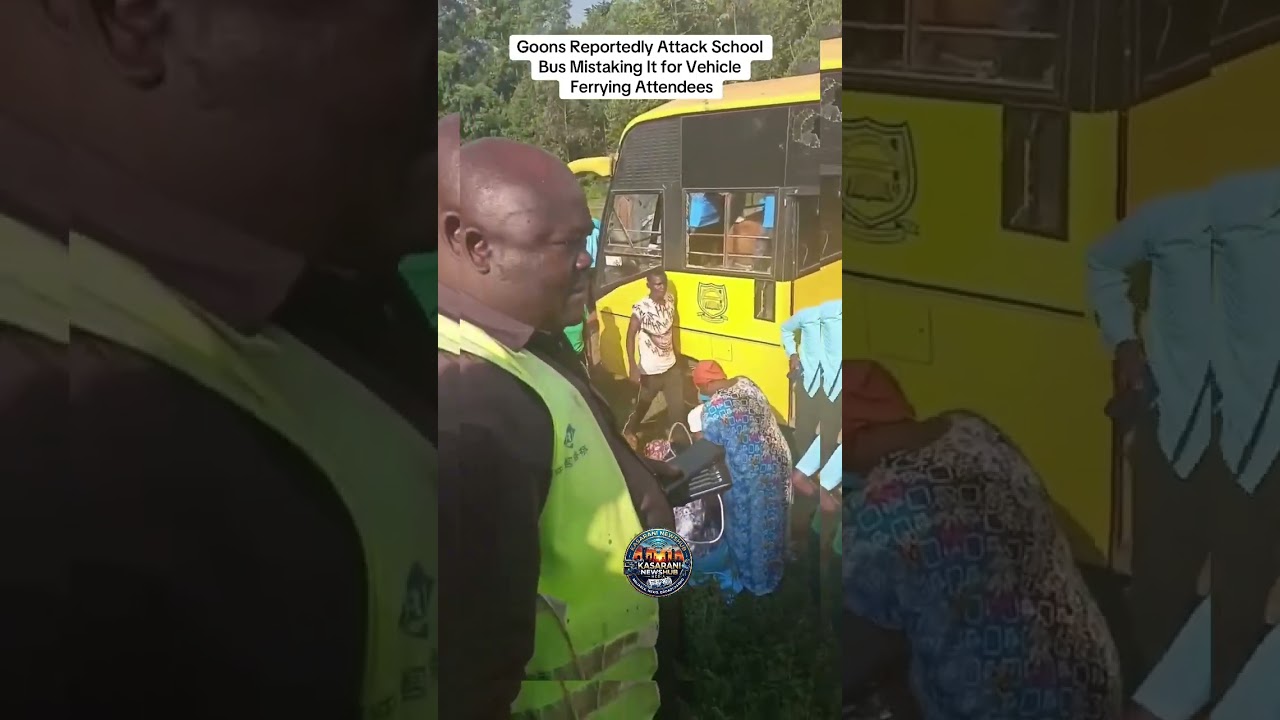 Goons Attack School Bus After Mistaking It for Vehicle Taking Guests from President Ruto MMUST Event