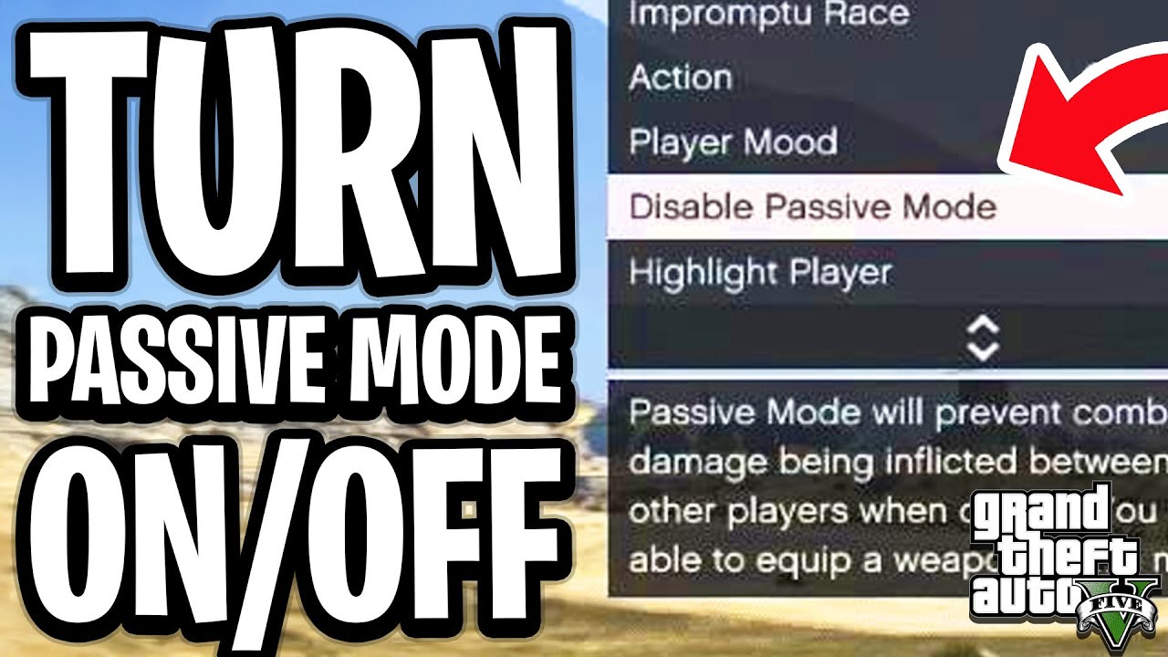 How To Turn Passive Mode On Or Off In GTA 5 Online - Full Guide