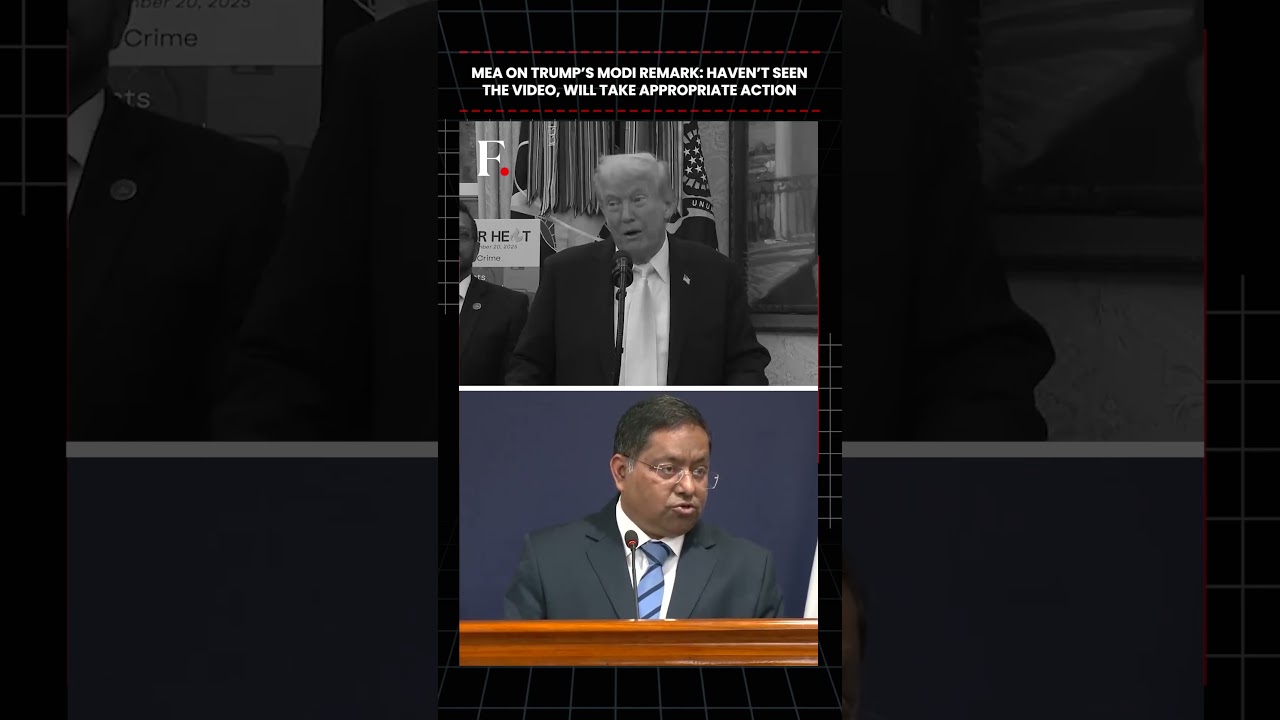 #FirstpostNews | MEA on Trump&rsquo;s Modi Remark: Haven&rsquo;t Seen the Video, Will Take Appropriate Action