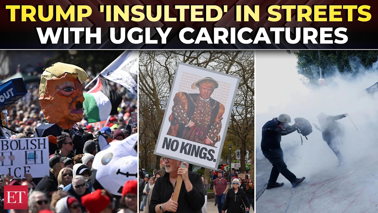 US anti-Trump protests explode: MAGA fans clash with &lsquo;No Kings&rsquo; demonstrator; POTUS mocked, insulted