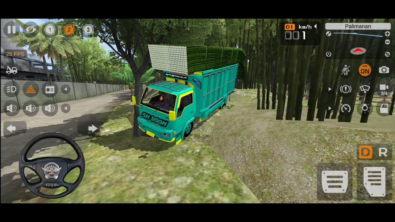MBOIS PERMAINAN MOBIL TRUK ENGKEL ANGKUT BAMBU GAYOR OLENG - GAME BUS SIMULATOR INDONESIA