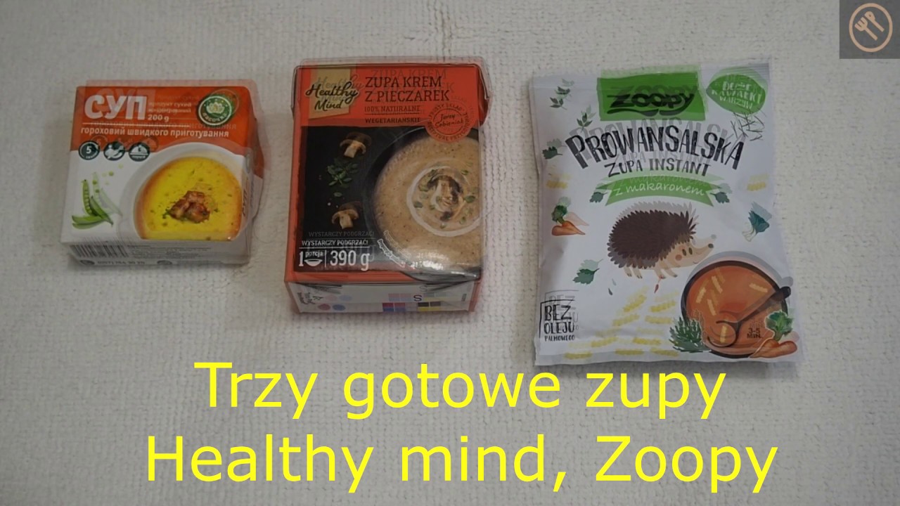 Zupy instant Healthy Mind, Zoopy, ukraińska zupa grochowa