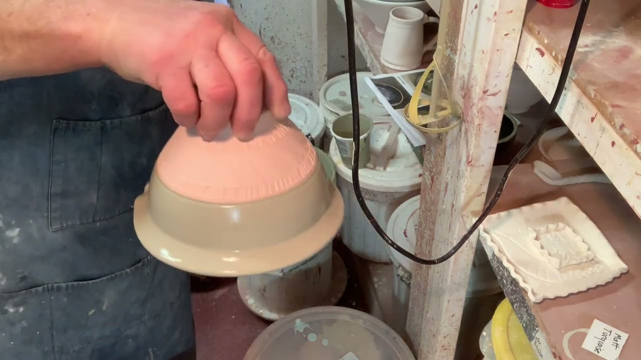 Beginner glazing. Even small glaze amounts can go a long way.
