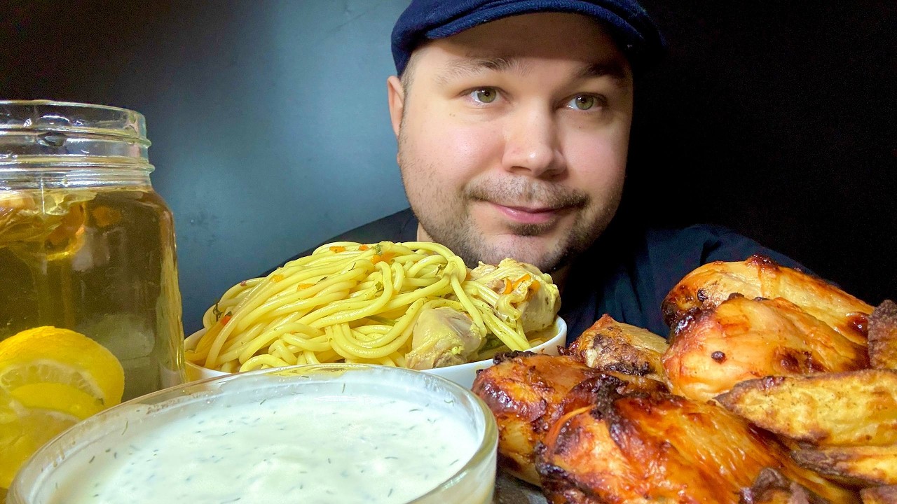 Tender Chicken Drumsticks & Soup Pasta ASMR | Ultimate Comfort Meal