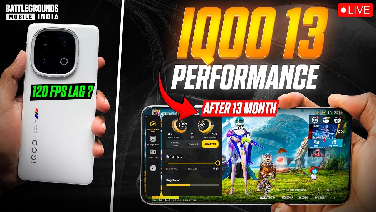 iQOO 13 BGMI 120 FPS Live Test 2026 | Beast Gaming Performance 🔥 Gameplay