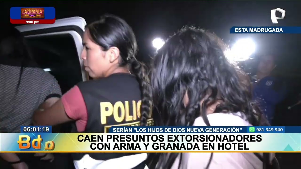 #BDP - Caen presuntos extorsionadores con arma y granada en hotel