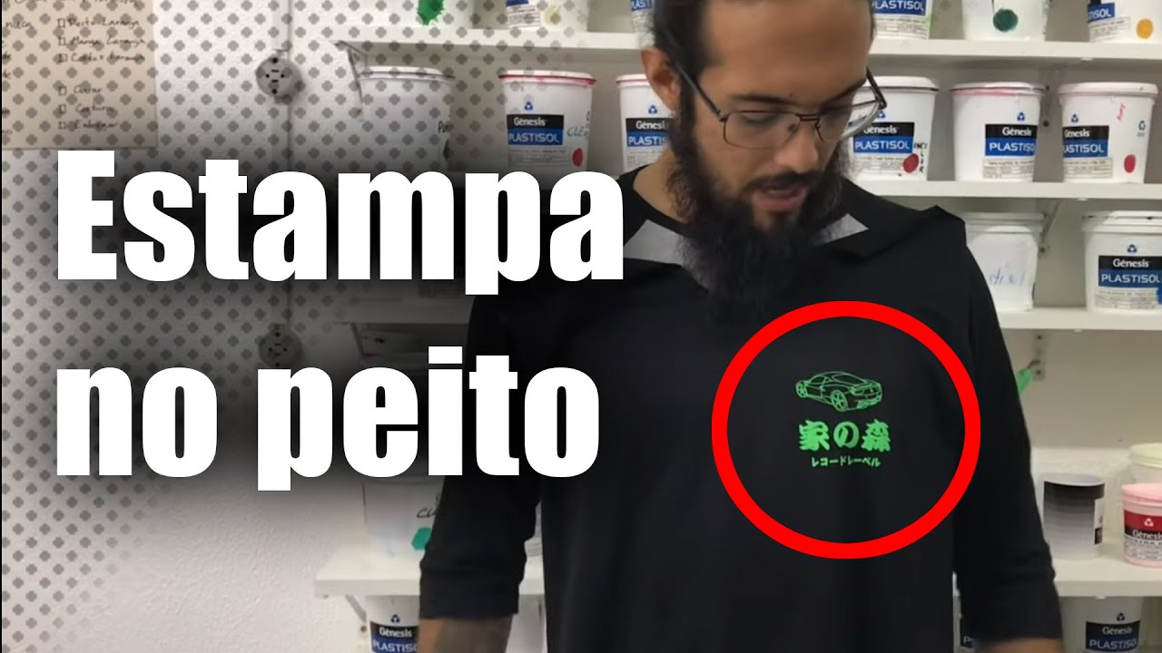 ESTAMPANDO NO PEITO E MANGA LONGA - tinta fluor com alta cobertura
