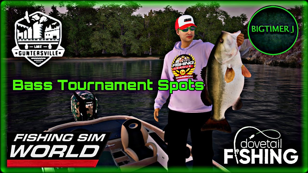 Lake Guntersville - Bass Tournament Spots - Fishing Sim World 🎣