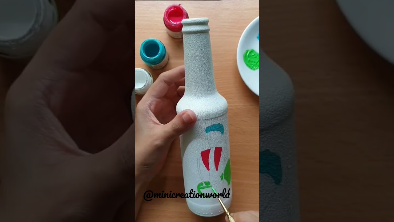 Tribal Bottle Art || Glass Bottle Tribal Art Painting|