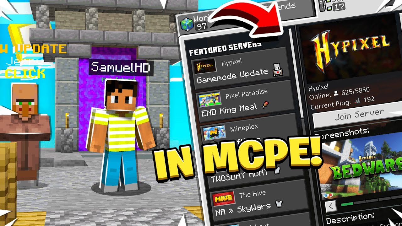 Best Hypixel like Server For Minecraft Bedrock Edition 1.18+ (Xbox, MCPE, Win10, Play Station)