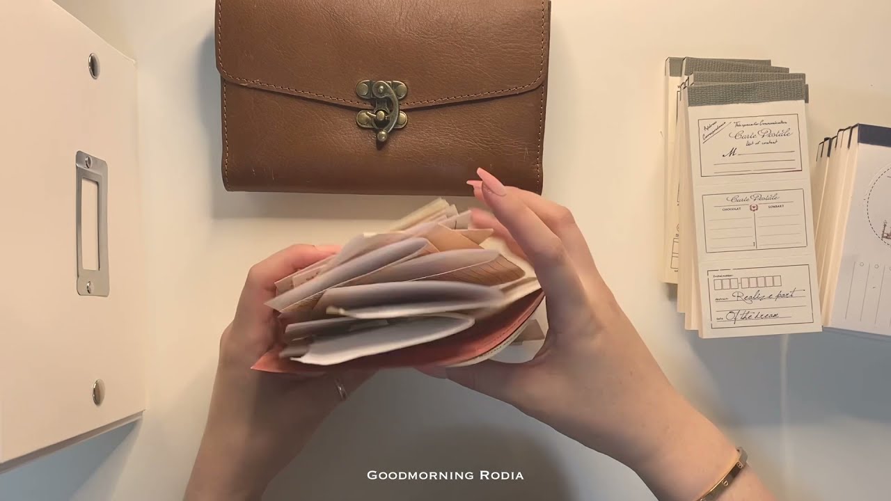 Поместите новые предметы в НОВУЮ кожаную сумку (Journaling / ASMR)