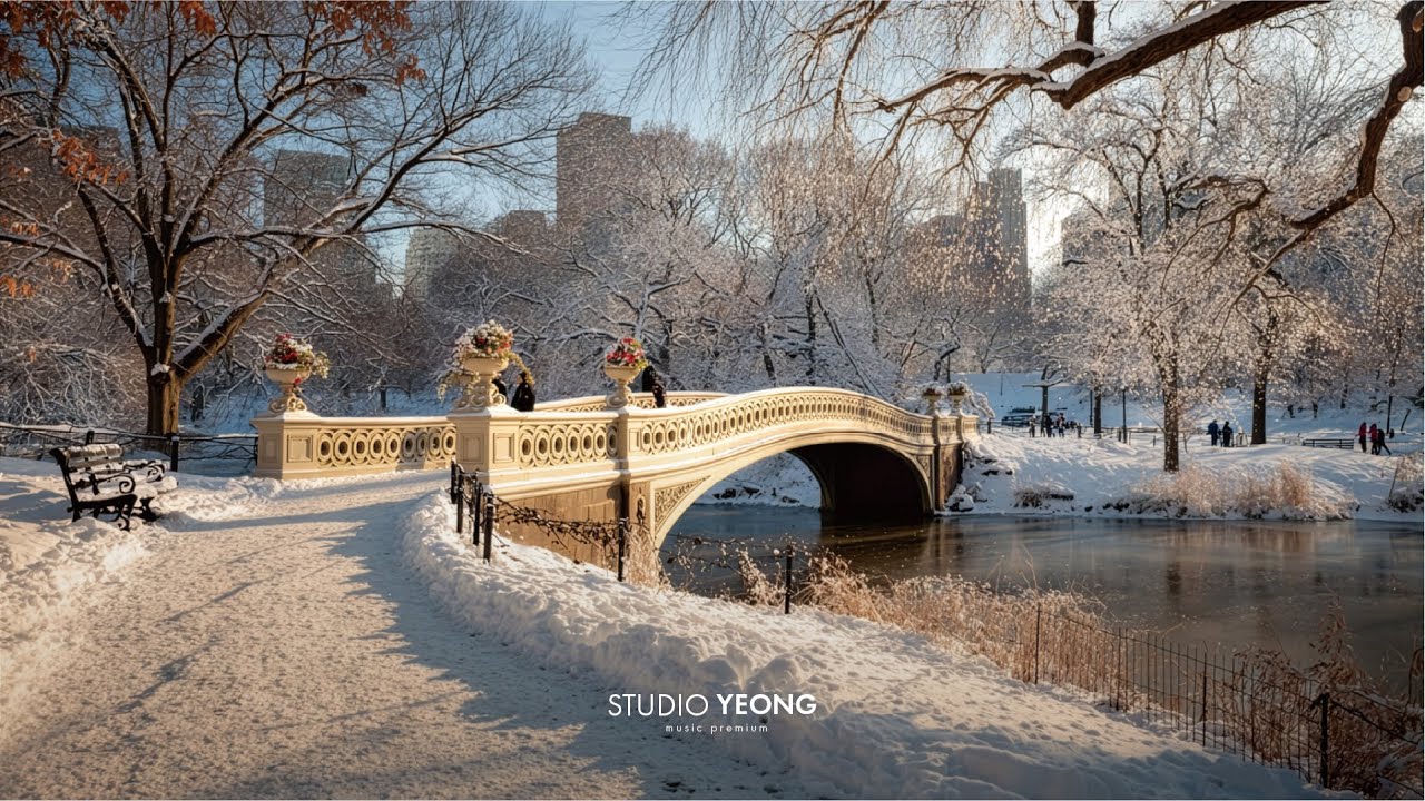 Winter Love Jazz in Central Park | Cozy, Romantic & Relaxing Jazz in NYC