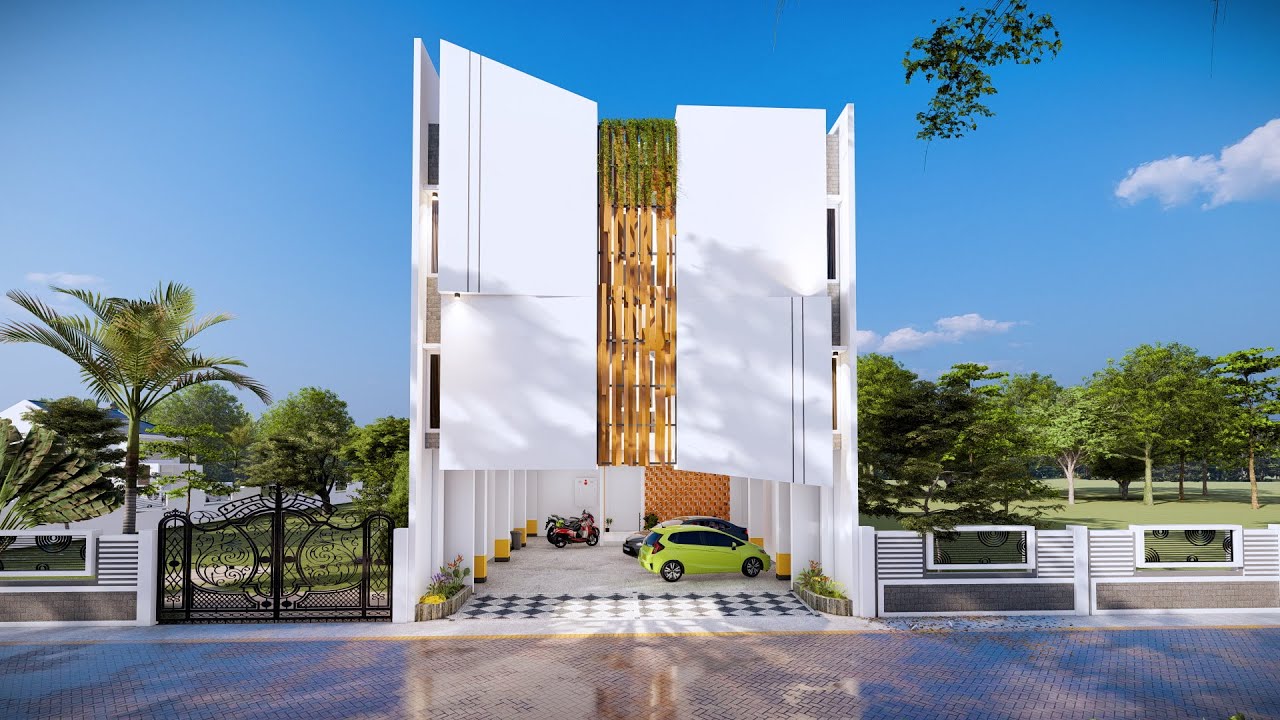 Desain Rumah Kost 3 Lantai Minimalis Modern Terbaru 2024