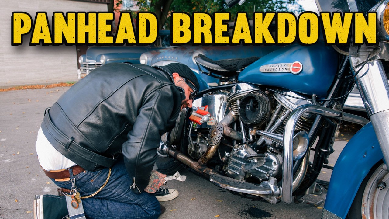 Мотоцикл Harley Davidson Panhead сломался во время съемок мотоциклетной куртки | Закулисье съемок...
