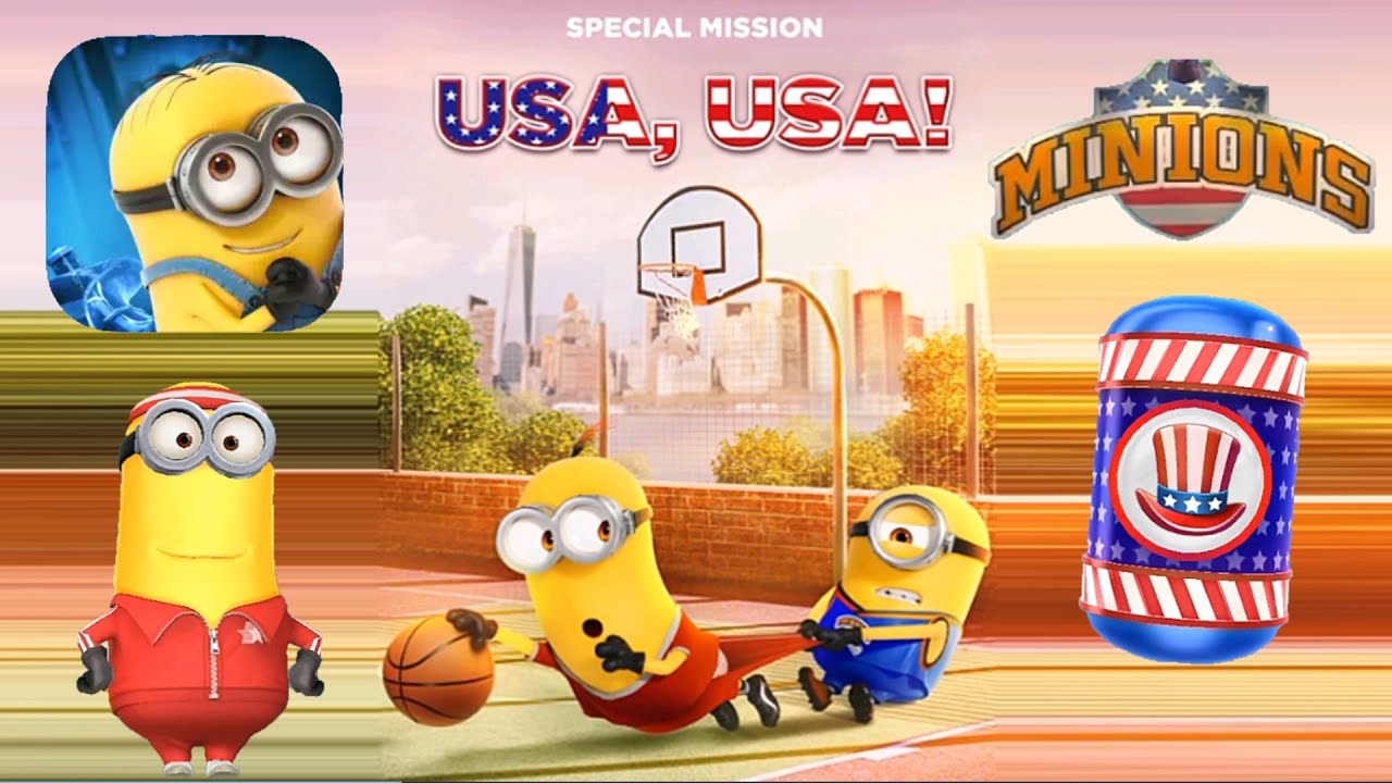 Minion rush USA, USA new special mission Official release Sporty Kevin minion gameplay ios android
