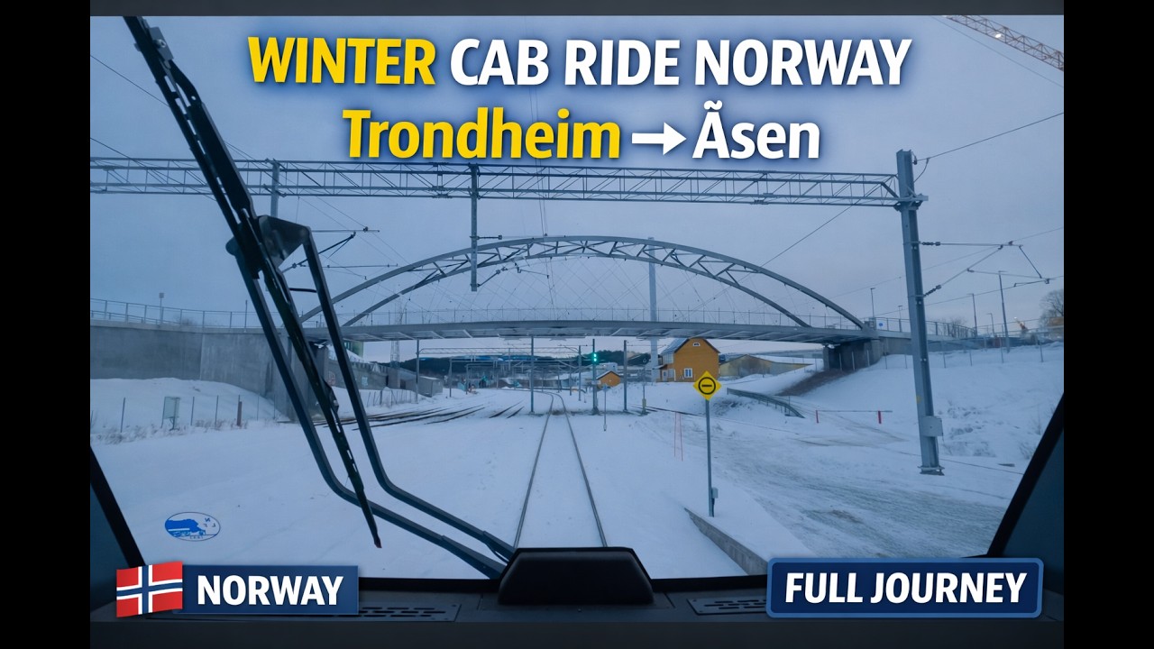 Trondheim - &Aring;sen | Real-Time Train Cab Ride Through Norway