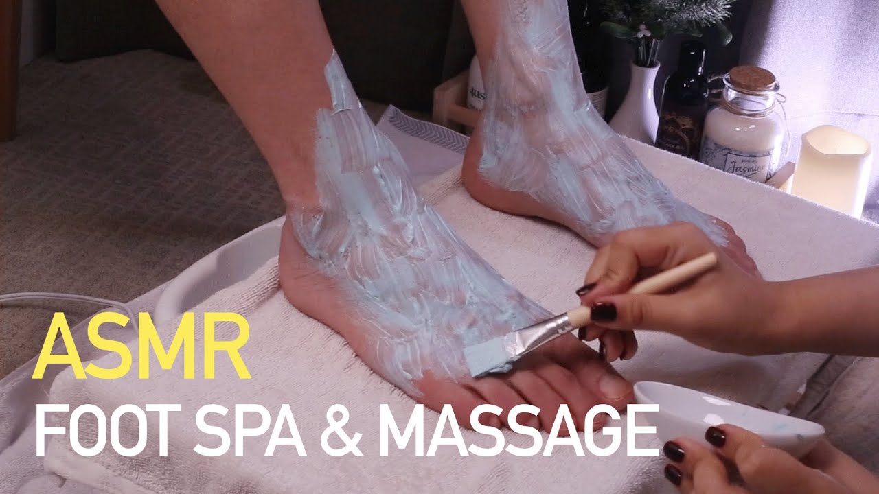ASMR Foot Spa & Massage for Relaxation 😪 (No Talking) | 잠이오는 발마사지와 풋스파 노토킹