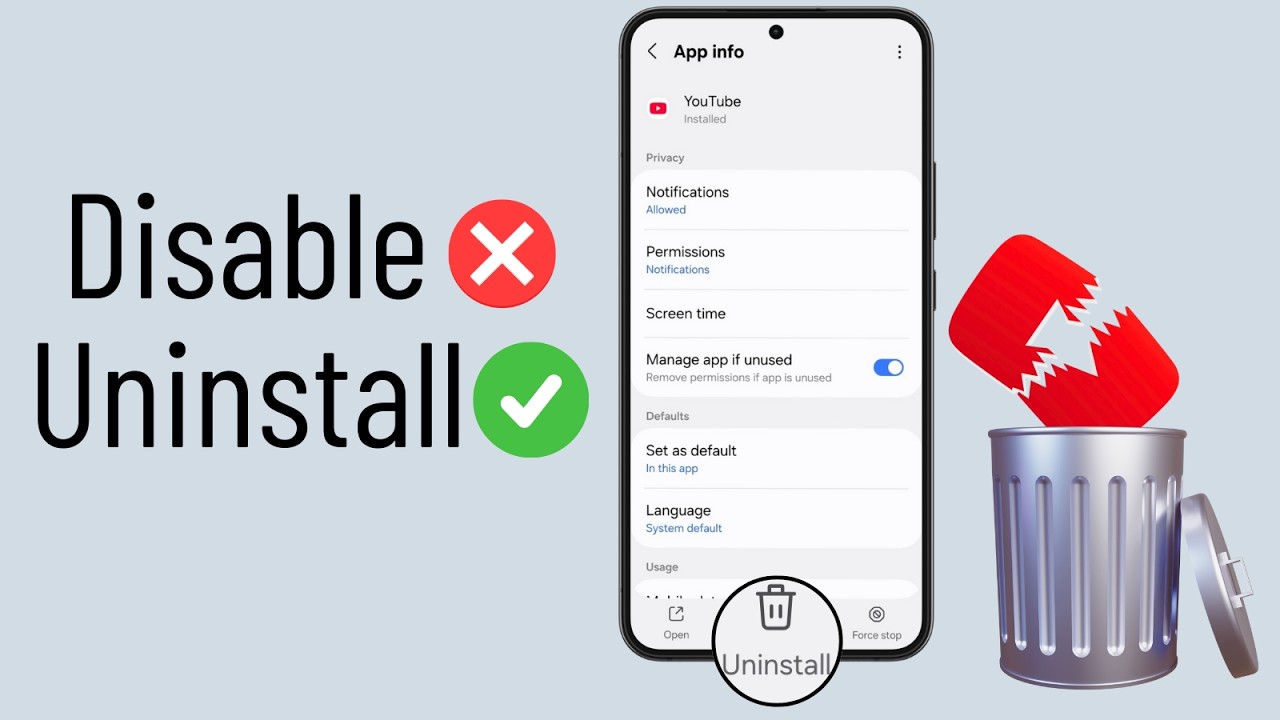 How to Uninstall (Not Disable) YouTube From Android Phone or Tablet